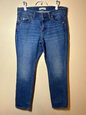 Madewell Mid Wash Straight Jeans in Blue